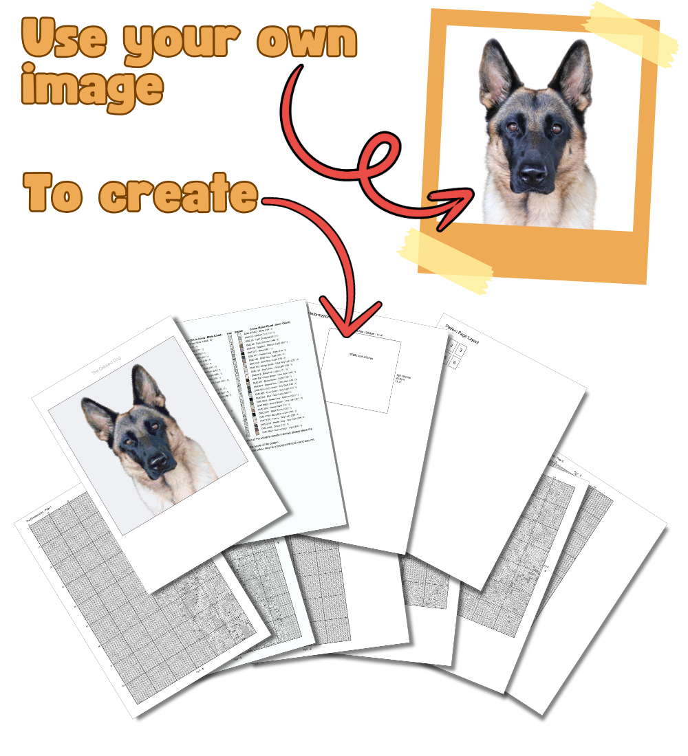 Use your own image to create your very own cross-stitch pattern in just a couple of clicks!